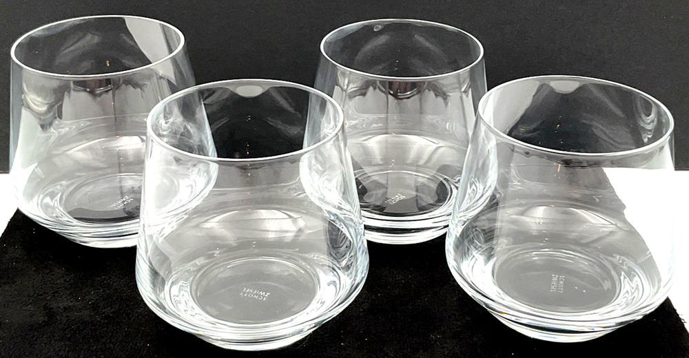 Schott Zwiesel Glass Pure Whiskey Glass Old-Fashioned 13.2-ounce Set of 4 GUC